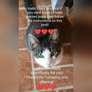 Want hand painted jeans? Look here!